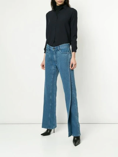 Shop Y/project Gerade Jeans In Blue