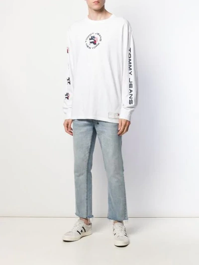 Shop Tommy Jeans Summer Flag Printed T-shirt In White