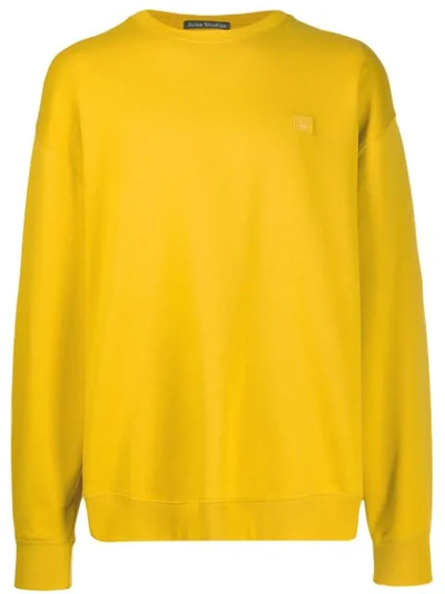 Shop Acne Studios Oversized Sweatshirt In Yellow