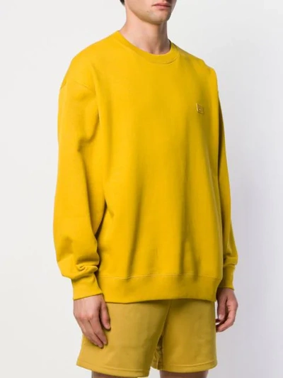 Shop Acne Studios Oversized Sweatshirt In Yellow