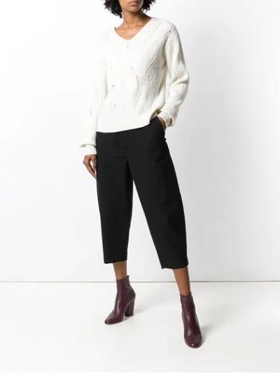 Shop Société Anonyme Japjogger Cropped Trousers In Black