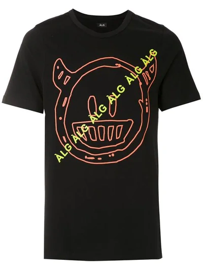 Shop Àlg Logo Graphic Print T In Black