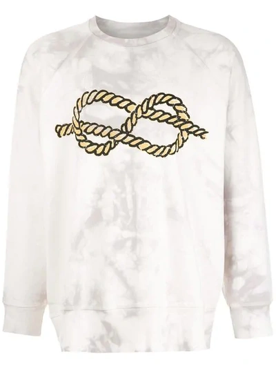 Shop À La Garçonne + Hering Knot Sweatshirt In White