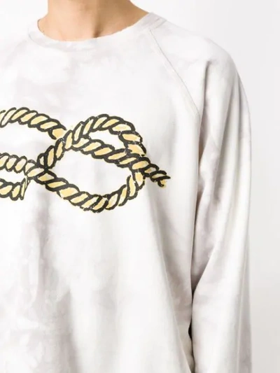 Shop À La Garçonne + Hering Knot Sweatshirt In White