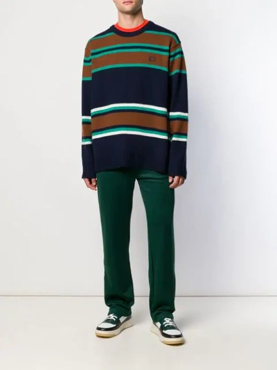 ACNE STUDIOS STRIPED SWEATER - 蓝色