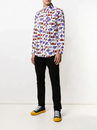 Shop Comme Des Garçons Beatles Print Shirt In White