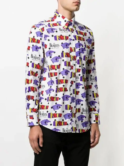 Shop Comme Des Garçons Beatles Print Shirt In White