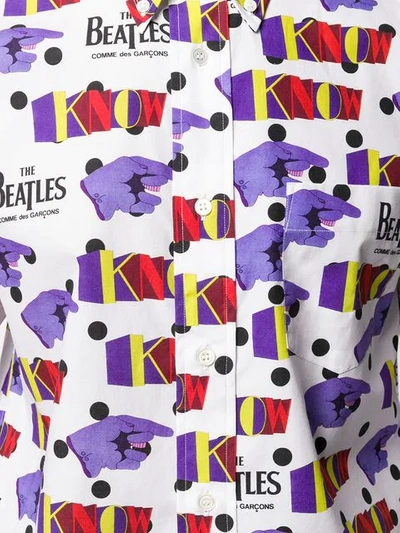 Shop Comme Des Garçons Beatles Print Shirt In White