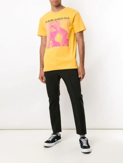 Shop Àlg Album Launch T-shirt - Gelb In Yellow