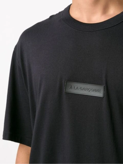 Shop À La Garçonne + Hering Logo T-shirt In Black