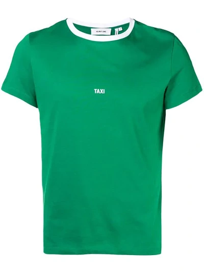 Shop Helmut Lang Slim Fit T-shirt In Green/white