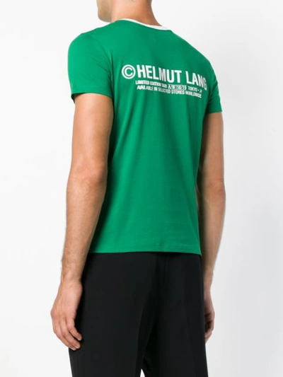 Shop Helmut Lang Slim Fit T-shirt In Green/white