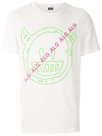 ÀLG CAMISETA OVERSIZED SMILE - 白色