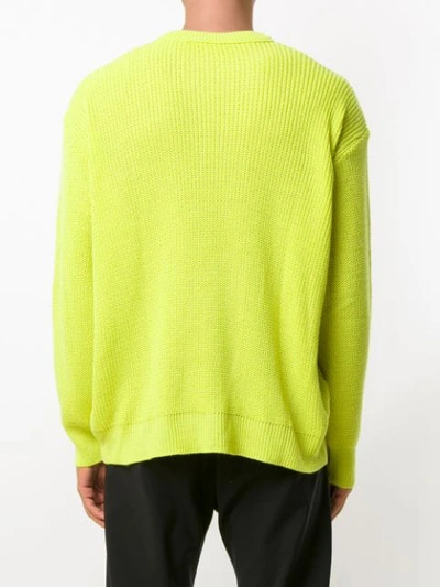 Shop Àlg Boxy Ribbed Jumper - Green