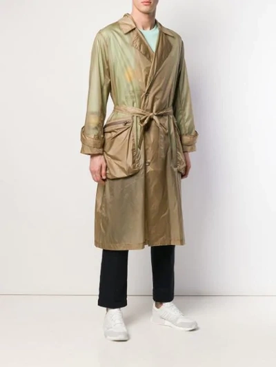 Shop A.a. Spectrum Belted Trench Coat In Brown