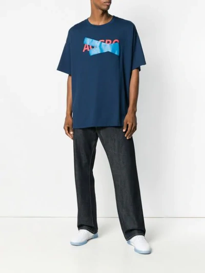 Shop Facetasm Oversize T-shirt In Blue