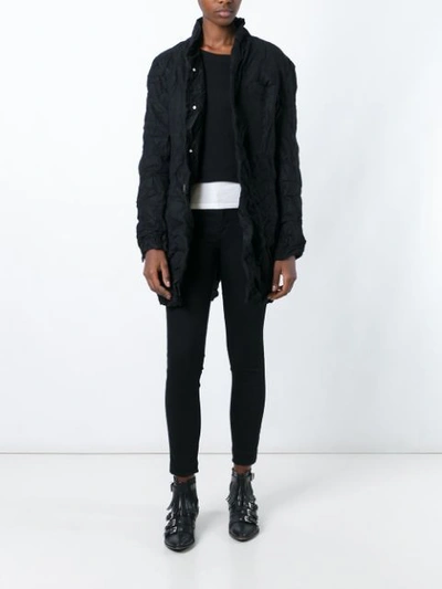 Shop Individual Sentiments Woven Shawl Collar Jacket - Black