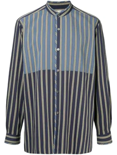 Shop Ports V Striped Shirt In Blue