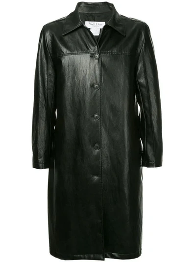 Shop We11 Done Belted Coat In Black