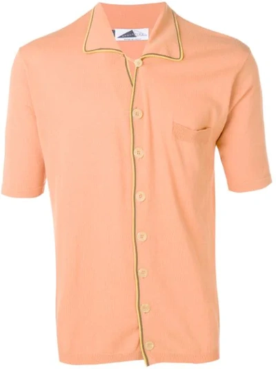 Shop Anglozine Marcello Knit Shirt In Orange