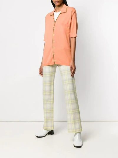 Shop Anglozine Marcello Knit Shirt In Orange