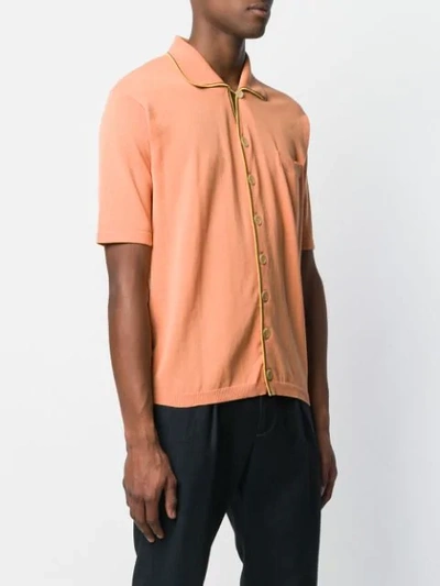 Shop Anglozine Marcello Knit Shirt In Orange