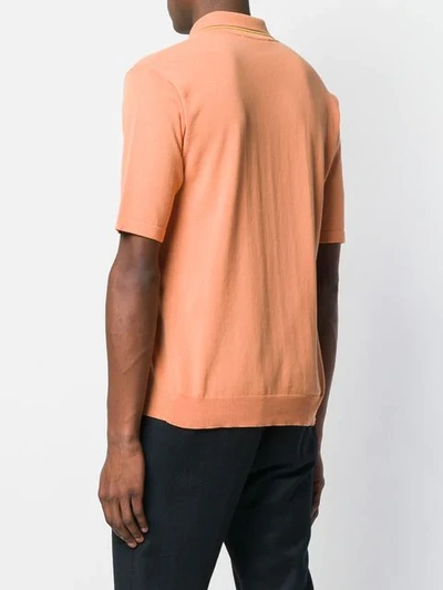 Shop Anglozine Marcello Knit Shirt In Orange