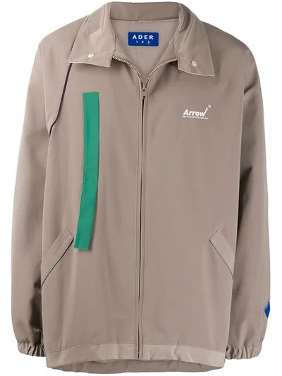 Shop Ader Error Arrow Oversized Jacket - Neutrals