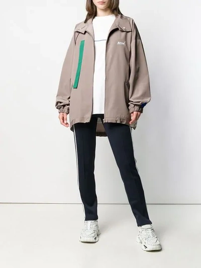 Shop Ader Error Arrow Oversized Jacket - Neutrals