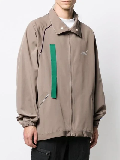 Shop Ader Error Arrow Oversized Jacket - Neutrals