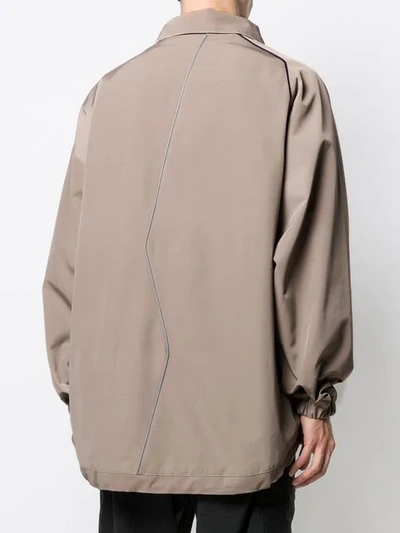 Shop Ader Error Arrow Oversized Jacket - Neutrals