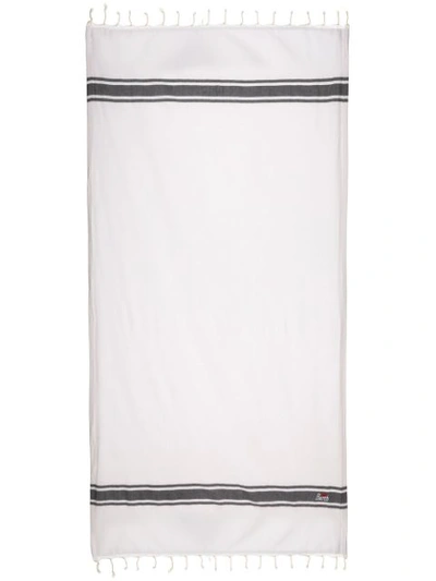 Shop Mc2 Saint Barth Stripe Beach Towel In White
