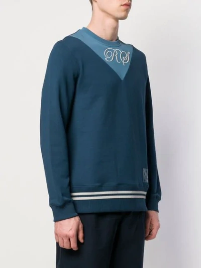 Shop Fred Perry Two Tone Sweatshirt In Blue