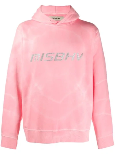 Shop Misbhv Logo Print Hoodie In Pink