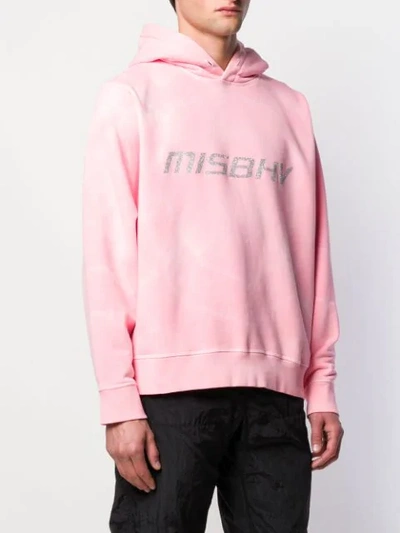 Shop Misbhv Logo Print Hoodie In Pink