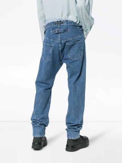 Shop Y/project Y / Project Foldover Straight Jeans - Blue