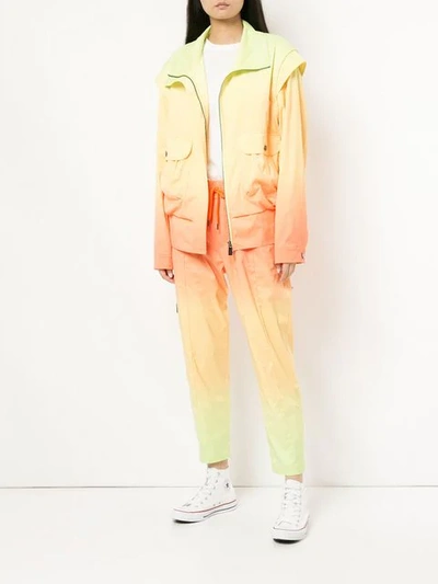 Shop Ports V Gradient Bomber Jacket In Yellow