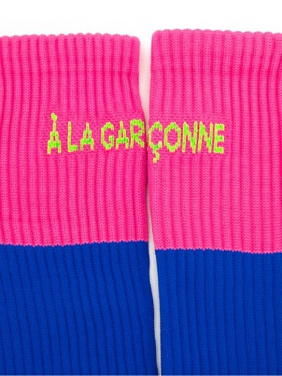 Shop À La Garçonne Two-tone Socks - Blue
