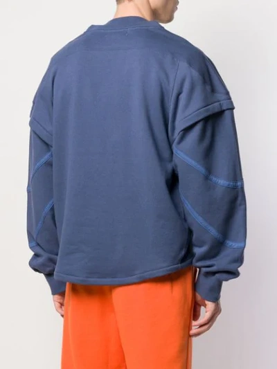 Shop Ambush Logo Layered Sweatshirt In Blue