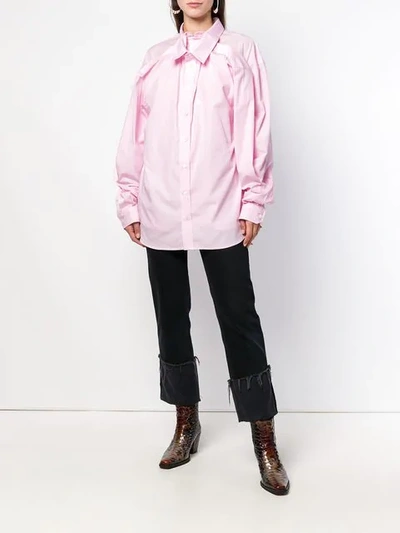Shop Y/project Double Layer Shirt In Pink