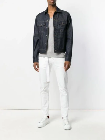 Shop Zadig & Voltaire Zadig&voltaire  X Evan Ross Slim-fit Jeans - White