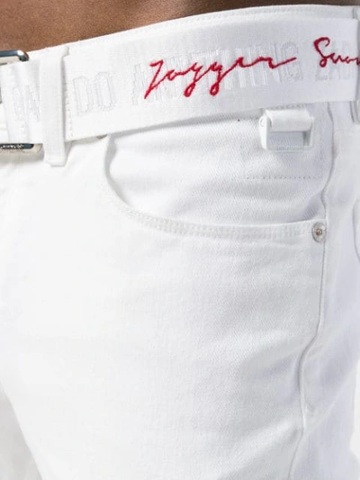 Shop Zadig & Voltaire Zadig&voltaire  X Evan Ross Slim-fit Jeans - White