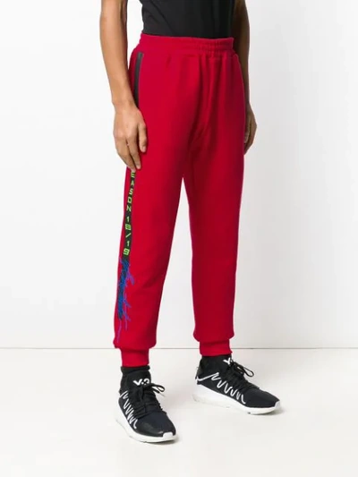 Shop Ktz Signature Printed Track Pants In Red