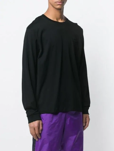 Shop Acne Studios Long Sleeve Crew Neck In Black