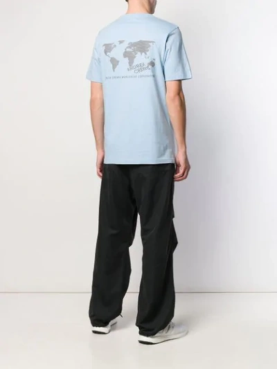 ANDREA CREWS MAP PRINT T-SHIRT - 蓝色