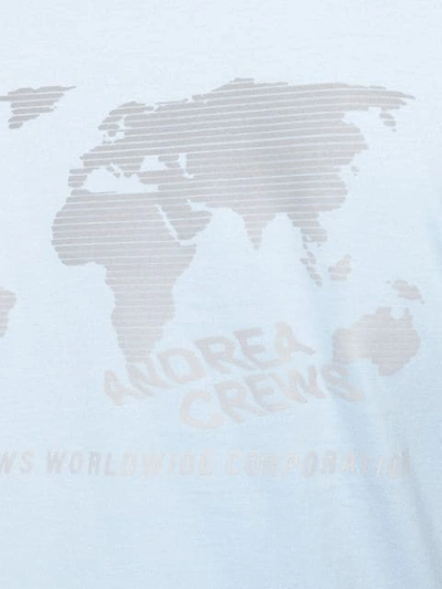 Shop Andrea Crews Map Print T-shirt - Blue