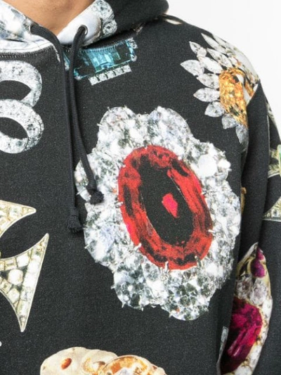 Shop Supreme Jewel Print Hoodie In Black