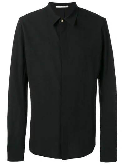 Shop Individual Sentiments Woven Basic Shirt In Black