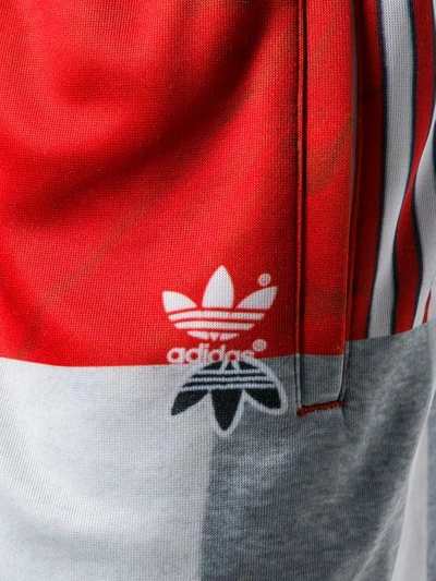 Shop Adidas Originals By Alexander Wang Colour Block Track Shorts In Red