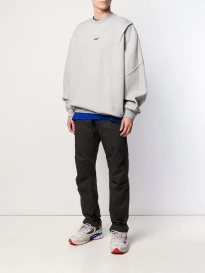 Shop Ader Error Logo Sweatshirt In Grey